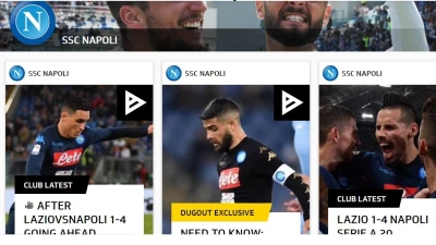 Il calcio ai tempi dei social - Dugout "il social network del calcio" che aiuterà il Napoli ad ampliare il proprio brand