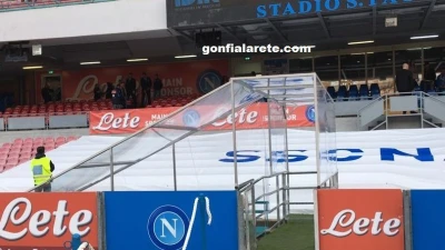 FOTO DAL SAN PAOLO - Nuova copertura per l'ingresso in campo