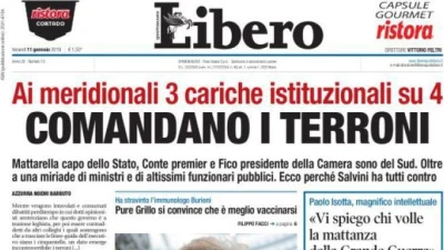 Libero, il direttore: "Comandano i Terroni è una provocazione. Napoli odiata? L'Inter vive con orgoglio questo titolo!"