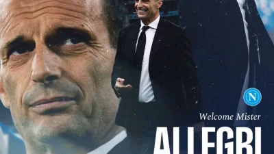 Napoli, è l’Allegri day: oggi l’arrivo in città, domani la presentazione ufficiale
