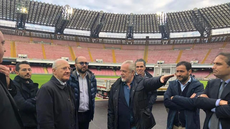 San Paolo, De Luca dopo il sopralluogo: "Prossima estate avremo un San Paolo di grande livello"