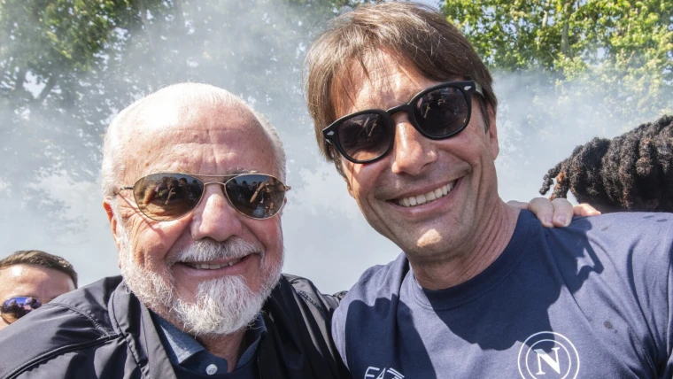 Napoli, Conte celebra De Laurentiis per i 77 anni: il messaggio del tecnico riaccende il legame con il presidente