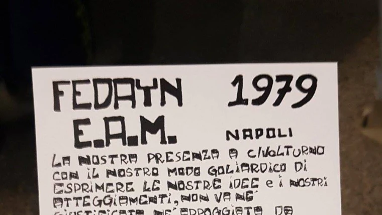 FOTO - IL VOLANTINO DEI FEDAYN A POCHE ORE DA NAPOLI-LAZIO